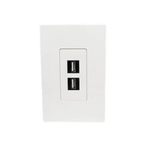 Tripp N080102 Single-gang 2-port Wall Plate Keystone Cat5-6 Usb Hdmi D