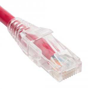 Cablesys ICC-ICPCST10RD Patch Cord- Cat6- Clear Boot- 10' Red