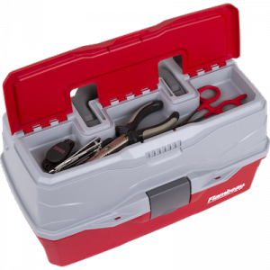 Flambeau 6383TB 3 Tray Red Gray Tackle Box