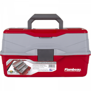 Flambeau 6383TB 3 Tray Red Gray Tackle Box