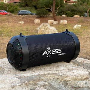 Axess SPBL1010BLACK Portable 3? Bluetooth Speaker Black Tws Link+ Rech