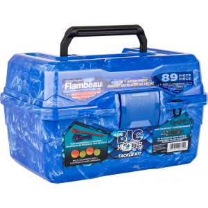 Flambeau 6380TG 355bmr Big Mouth Tackle Box Blue Swirl 89 Piece Kit