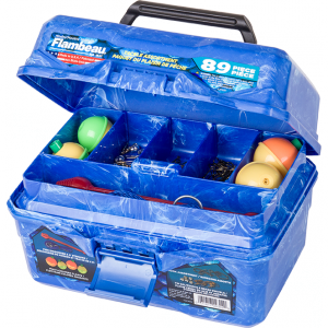 Flambeau 6380TG 355bmr Big Mouth Tackle Box Blue Swirl 89 Piece Kit