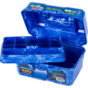 Flambeau 6380TG 355bmr Big Mouth Tackle Box Blue Swirl 89 Piece Kit