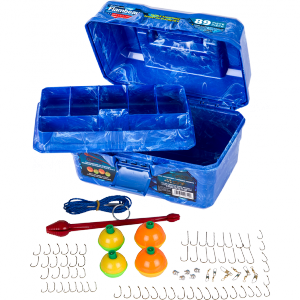 Flambeau 6380TG 355bmr Big Mouth Tackle Box Blue Swirl 89 Piece Kit