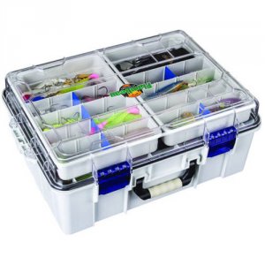 Flambeau 3000WPNC 3000 Waterproof Satchel Tackle Box Gray Clear