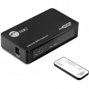 Siig CE-H27211-S1 3x1 Hdmi 2.0 Switch With Ir  Voice Control