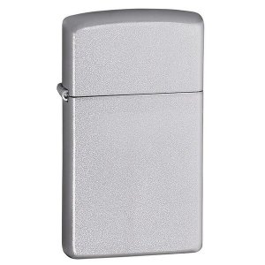 Zippo 1605 Windproof Lighter Slim Satin Chrome