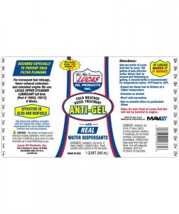 Lucasoil 10865 Lucas Oil Anti Gel Diesel Treatment