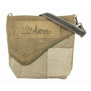 Vintage HB00528-E Love Recycled Military Tent Crossbody (pack Of 1)