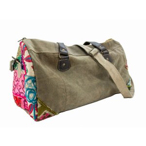 Vintage TB00304-A Recycled Military Tent Wvintage Textiles Overnight T