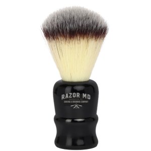 Razor RZMDBKTSB Md Black Handle Travel Shave Brush (synthetic Hair) (p