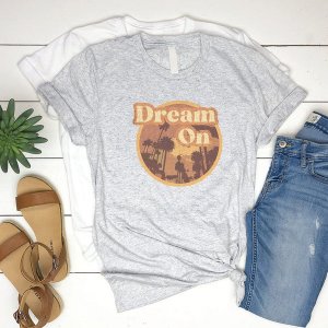 Rockledge 196602083890 Dream On Vintage Graphic T-shirt (pack Of 1)