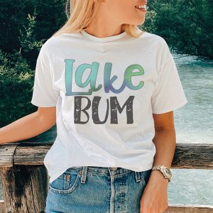 Rockledge 196602085597 Lake Bum Colored Graphic T-shirt (pack Of 1)