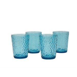 Leadingware AS-3601SG Acrylic Set Of 4 - 16 Oz Dof Tumblers