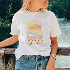 Rockledge 196602088314 Soak Up The Sun Graphic T-shirt (pack Of 1)