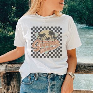 Rockledge 196602083401 Checkered Summer 2022 Graphic T-shirt (pack Of 