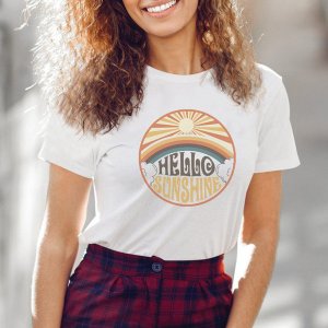 Rockledge 196602090843 Vintage Hello Sunshine Graphic T-shirt (pack Of