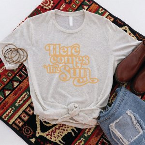 Rockledge 196602086808 Retro Here Comes The Sun Graphic T-shirt (pack 