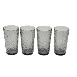 Leadingware AS-3602GY Acrylic Set Of 4 - 19 Oz Hb Tumblers