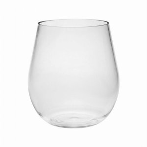 Leadingware AS-0707 Acrylic Stemless Wine Glass - Clear Set Of 4