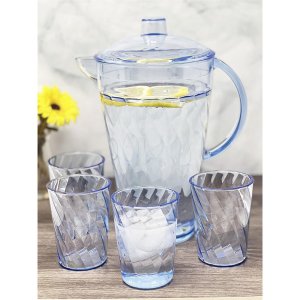 Leadingware AS-0316B Acrylic Set Of 5 Drinking Wares Wave Set - 1pc 2.