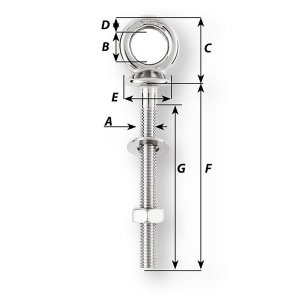 Wichard 06492 Wichard Eye Bolt - Diameter 916