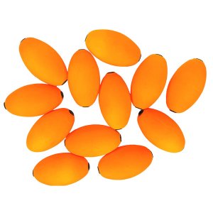 Tigress 88961-3 Oval Kite Floats - Orange 12-pack