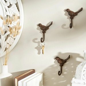 Accent 4506593 Set Of 3 Robin Wall Hooks For Home Decor