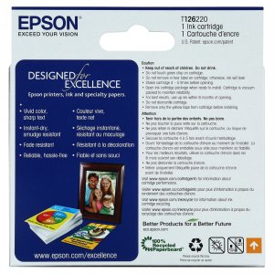 Original Epson T126220 Durabrite 126 Ink Cartridge - Inkjet - Cyan - 1