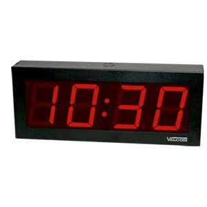 Valcom V-D2440B 4.0digital Clock, 24v, Wsurface Mt. Housing