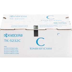 Original Kyocera KYO1T02R9CUS0 Tk-5232c Toner Cartridge - Cyan - Laser