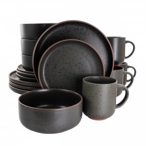 Gibson 127007.16 Elite 16 Piece Terracotta Dinnerware Set In Speckled 