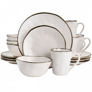 Elama ELM-CHRISTIAN16 Modern 16 Piece Stoneware Dinnerware Set In Matt