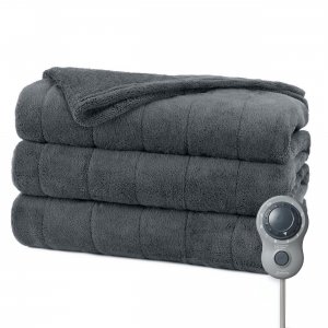 Sunbeam 2152784 Twin Size Electric Luxurious Velvet Heated Blanket In 