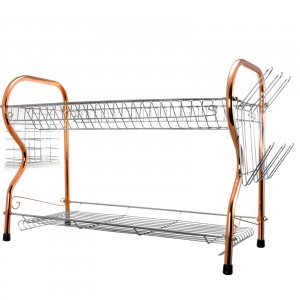 Better DR-227 2-tier 22 In. Chrome Plated Dish Rack In Copper