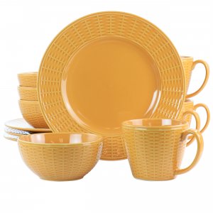 Gibson 130928.12 Home Cairo Sunset 12 Piece Ceramic Dinnerware Set In 