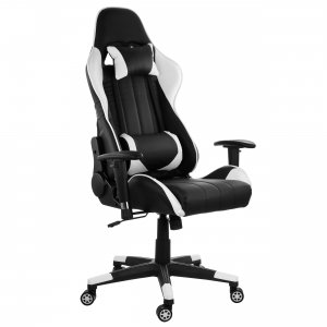 Gamefitz GF-2101 Gaming Chair In Black And White Trim