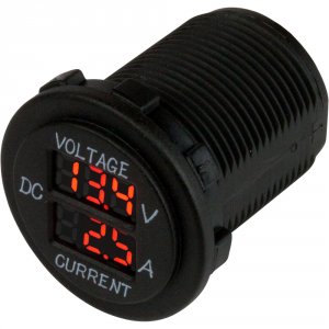 Seadog 421625-1 Sea-dog Round Voltage Amp; Amp Meter - 6v-30v Amp; 0 A