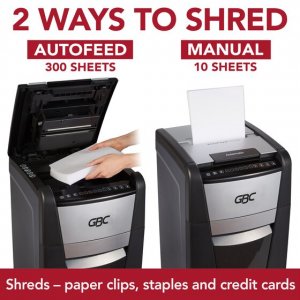 Acco GBC WSM1757608 Gbc Autofeed+ Office Shredder, 300x, Super Cross-c