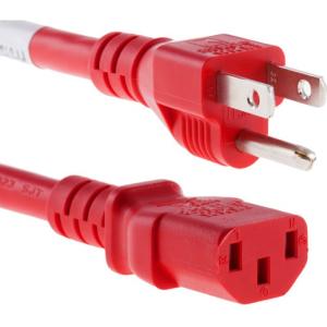 Unirise PWCD-515PC13-10A-10F-RED Power Cord 5-15p To C13 10amp Red 10f