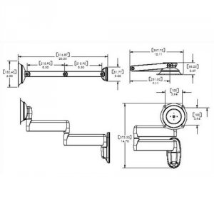 Chief JWD210B Dual Arm Wall Mount