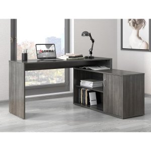 Lorell LLR 18313 L-shape Workstation With Cabinet - L-shaped Top - 29.