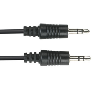 Black EJ110-0015 3.5-mm Stereo Audio Cables, 24 Awg, Male