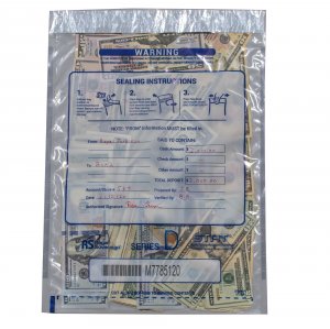 Royal RMTE-1216DC Tamper Evident Cash Bags-clear