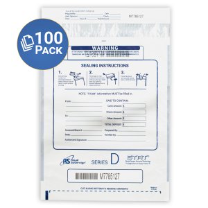 Royal RMTE-1216DC Tamper Evident Cash Bags-clear