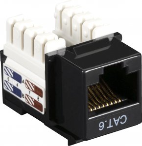 Black CAT6J-BK Connect Cat5e Rj-45 Keystone Jack