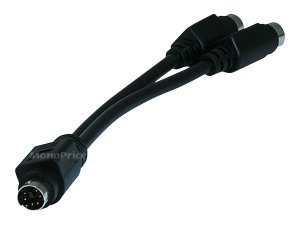 Monoprice 119 Ps2 Y Splitter Cable For Notebook