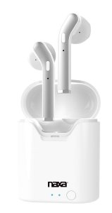 Naxa NE-979White True Wrls Earphones W Case Wht