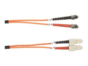 Black FO625-002M-STSC Fiber Patch Cable 2m Mm 62.5 St To Sc